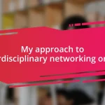 My approach to interdisciplinary networking online